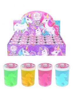 Transparenter Einhorn-Schleim, 60 g, 6 cm x 4,8 cm, verschiedene Farben – 4er-Packung